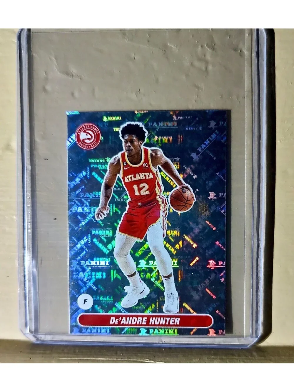 2023-24 De'Andre Hunter Panini NBA Basketball #102 Sticker Atlanta Hawks